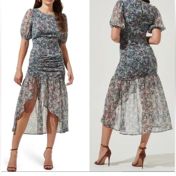 ASTR The Label Floral Puff Sleeve Maxi Dress XL - Picture 1 of 13